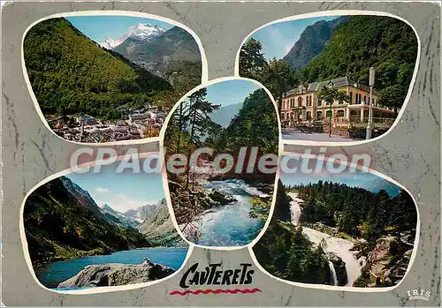 Cartes postales moderne Cauterets Vue generale le Casino un Gave le Lac de Gaube