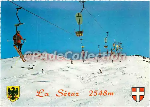 Cartes postales moderne Valloire Galibier (Savoie) Alt 430 2400 m Telesiege et Pistes de la Setaz