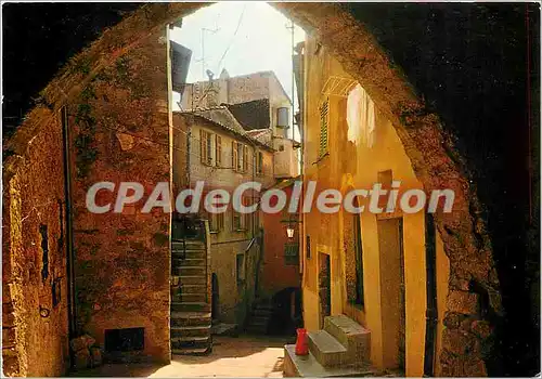 Cartes postales moderne Les Sites Pittoresques de la Cote d'Azur Roquebrune Village (A M) Rue du chateau Feodal chateau