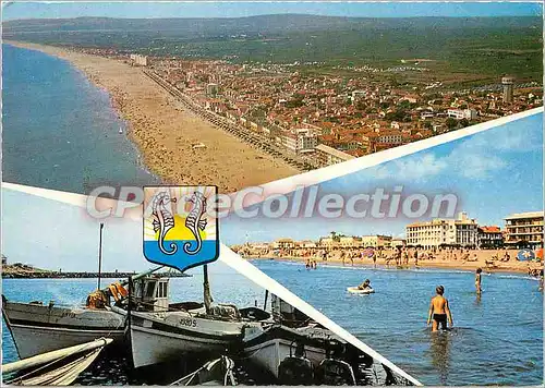 Moderne Karte Souvenir de Valras Plage