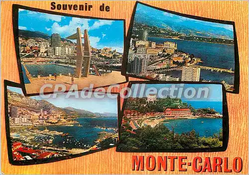 Cartes postales moderne Principaute de Monaco Souvenir de Monte Carlo