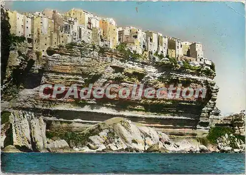 Moderne Karte La Corse Ile de Beaute Bonifacio Les Falaises et la  Vielle Ville