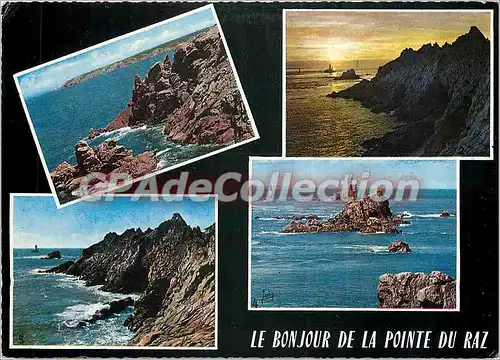 Cartes postales moderne La Bretagne La Pointe du Raz (Finistere) Le Moine couche de Soleil vue generale