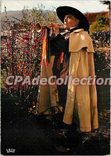 Moderne Karte Folklore en Ariege Vallee de Biros Sentein Joueur de Chalumeau