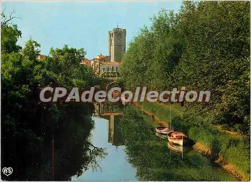 Moderne Karte Agde (Herault) Perspective sur la Cathedrale