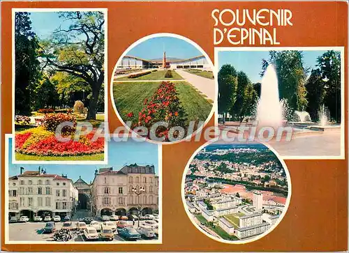 Moderne Karte Epinal le jardin du Cours le parc des Expositions le bassin du Cours