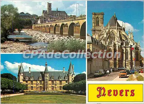 Cartes postales moderne Le Nivernais Nevers (Nievre) Le pont de Loire et la cathedrale Saint Cyr et Sainte Julite