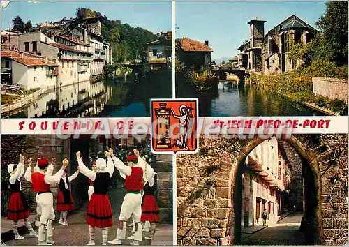 Cartes postales moderne Saint Jean de Port Vieilles Maisons sur la Nive l'Eglise et la Nive