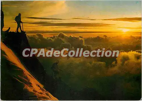 Cartes postales moderne Chamonix Mont Blanc Coucher de soleil sur mer de nuage