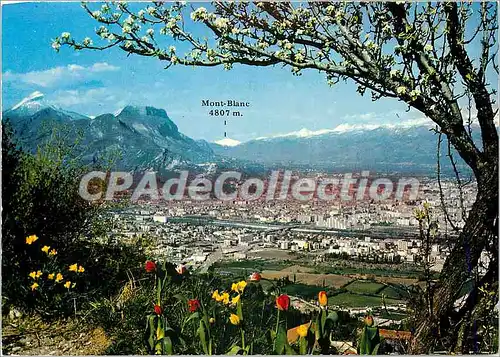 Moderne Karte Grenoble Vue panoramique a gauche massif de la chartreuse