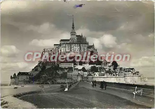 Moderne Karte Mont Saint Michel (Manche) Vue generale