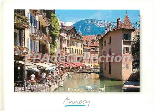 Moderne Karte Annecy (Haute Savoie) Le vieille ville et le canal du Thiou