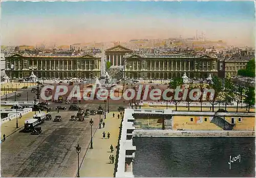 Cartes postales moderne Paris Vue generale de la place de la concorde et la bute Moutmartre