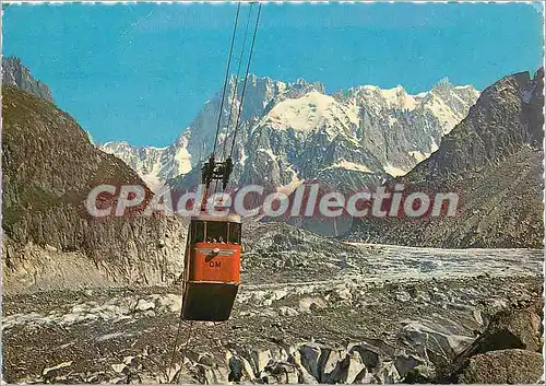 Cartes postales moderne Chaminox Mont Blanc Descente de la Mer de Glace depuis le Montenvers (1909 m)