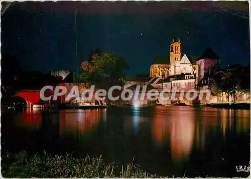 Cartes postales moderne Morets sur Loing (Seine et Marne) Illumination du Panorama pour le festival son et Lumiere le D