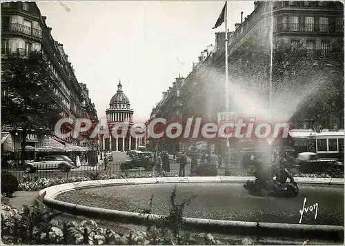 Moderne Karte Paris Place Edmond Rostand Rue Soufflot et le Pantheon