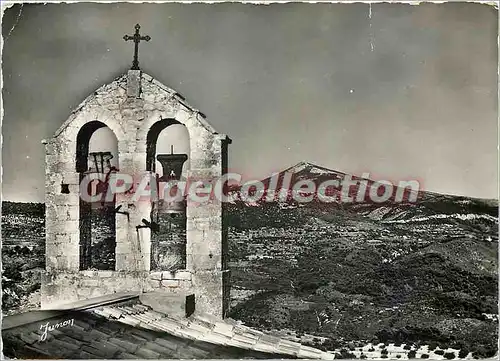 Moderne Karte Suzette (vaucluse) le Clocher et le Mont Ventoux (alt 1908 m)