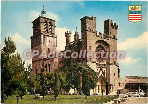 Cartes postales moderne Beziers (Herault) La Cathedrale Saint Nazaire (XII XIIIe XIVe s)