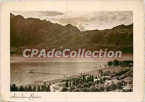 Cartes postales moderne Aix les Bains Plage municipale et Mont du Chat