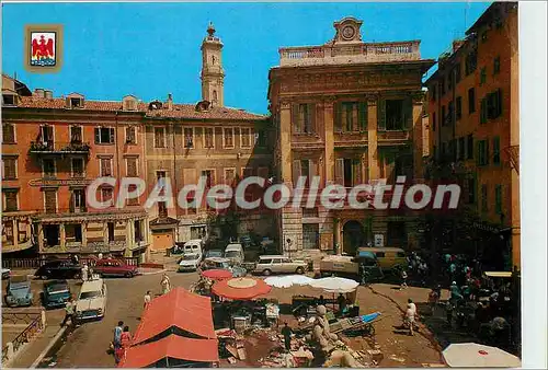 Cartes postales moderne Nice Le marche aux Poissons de la Place St Francois et la Bourse du Travail