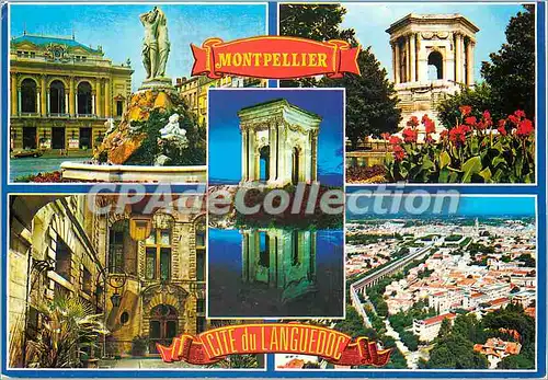 Moderne Karte Montpellier Capitale du Languedoc centre Hospitalier et Universitaire Montpellier