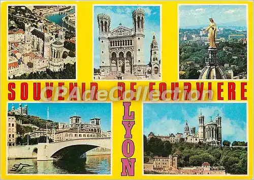 Cartes postales moderne Lyon Basilique de Fourviere et la Saone Basilique de Fourviere