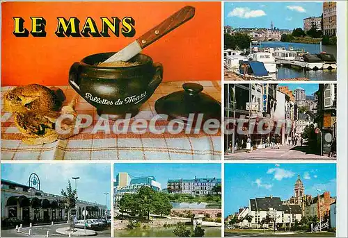 Cartes postales moderne Le Mans (Sarhte) Les fameuses rillettes du Mans le port la rue marchande