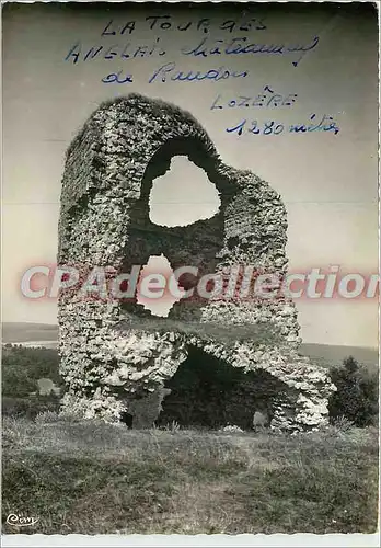 Moderne Karte Chateauneuf de Randon (Lozere) Alt 1280 m Ruines de la Tour des Anglais