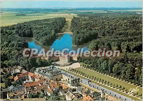 Cartes postales moderne Rambouillet (Yvelines) Vue aerienne du chateau residence presidentielle et du jardin d'eau
