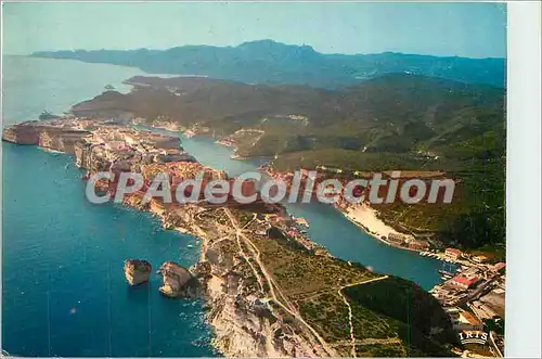 Cartes postales moderne Bonifacio (Corse) Vue generale de la Ville sur les falaise