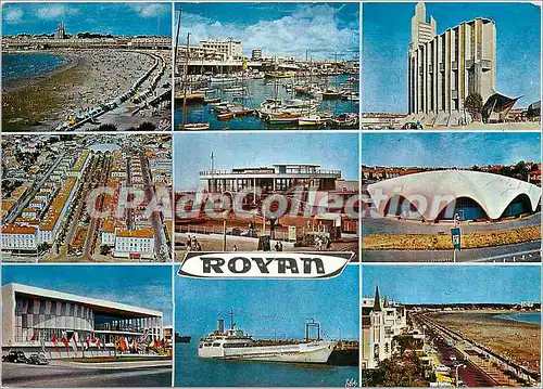 Cartes postales moderne Royan (Charente Mme) de gauche a droite la plage et le fort de mer