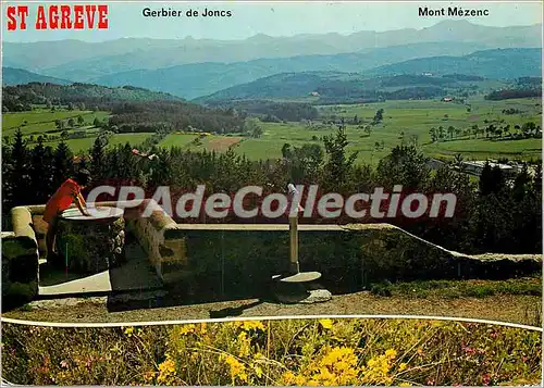Cartes postales moderne Saint Agreve (Ardeche) Alt 1050 m la Table d'Orientation et la chaine des Cevennes
