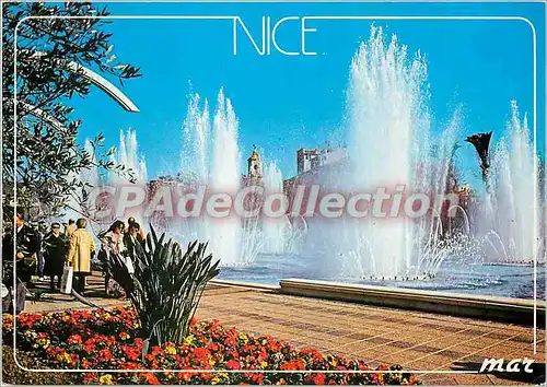 Moderne Karte Nice le jardin de l'Esplanade du Paillon