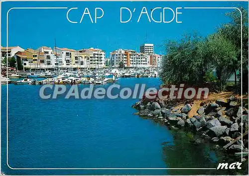 Cartes postales moderne Le Languedoc le Cap d'Agde Echappee sur le Quai Luno