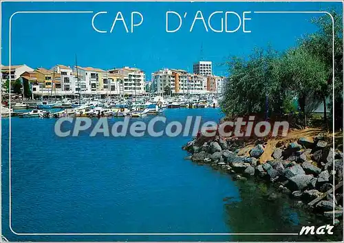 Cartes postales moderne Le Languedoc le Cap d'Agde Echappee sur le Quai Luno