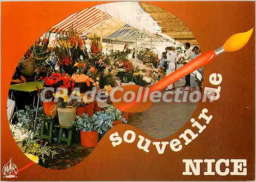 Cartes postales moderne La Cote d'Azur Nice Le Marche aux Fleurs