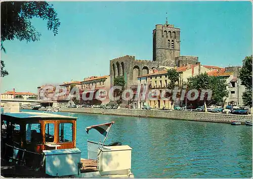 Cartes postales moderne Agde (Herault) Le canal et la cathedrale Saint Etienne