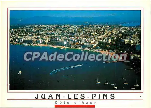 Moderne Karte La Cote d'Azur Juan les Pins au lever du soleil