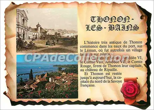 Cartes postales moderne Thonon les Bains Sur la rive Francaise du Lac Leman