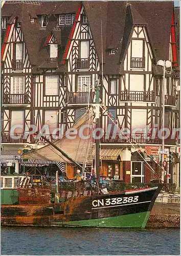 Cartes postales moderne Sur les bords de la Touques Trouvilles (Calvados) Station balneaire reputee les quais