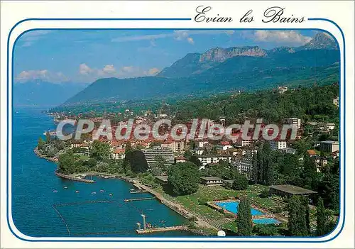 Cartes postales moderne Lac Leman (France) Evian les Bain (Hte Sav) Vue generale panoramique les Memises et la Dents d'