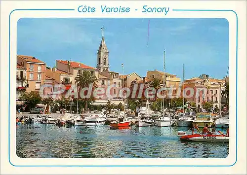 Moderne Karte Cote Varoise Sanary Le port et les quais