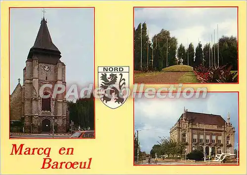 Moderne Karte Marco en Baroeul  (Nord) L'Eglise