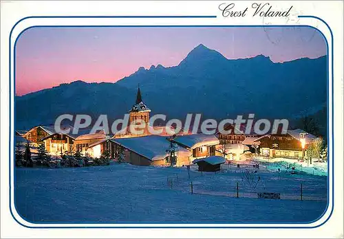 Cartes postales moderne Crest Voland Savoie (alt 1230 m) Crepuscule sur le village au fond le Mont Charvin