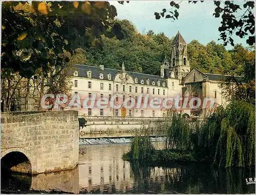 Moderne Karte Vallee de la Dronne Brantome (Dordogne) Le pont Coude et l'abaye suivant la tradition fondee pa