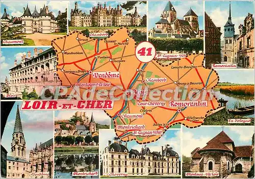 Cartes postales moderne Les Departements Francais le Loir et cher Le departement comprend une partie des provnices de l