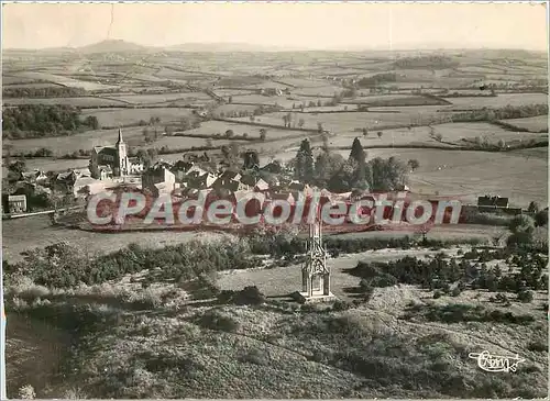 Moderne Karte Chiddes (Nievre) Vue aerienne sur le Grand Pardon de N D et le Village