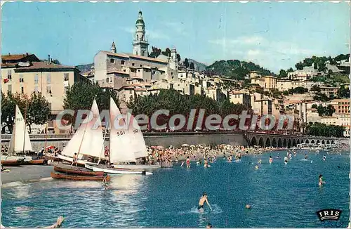 Cartes postales moderne Menton (A M) La vieille ville et la Plage