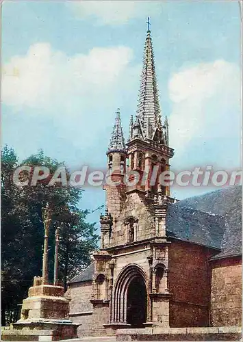 Cartes postales moderne Le Tresors Bretons Brasparts (Finistere) L'Eglise le calvaire le Grand Porche de la Renaissance