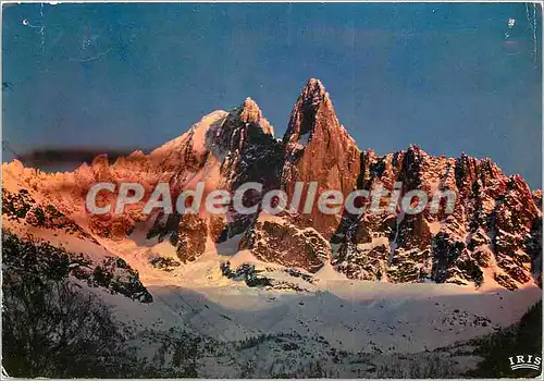 Cartes postales moderne Chamonix Mont Blancs Coucher de soleil sur les Drus